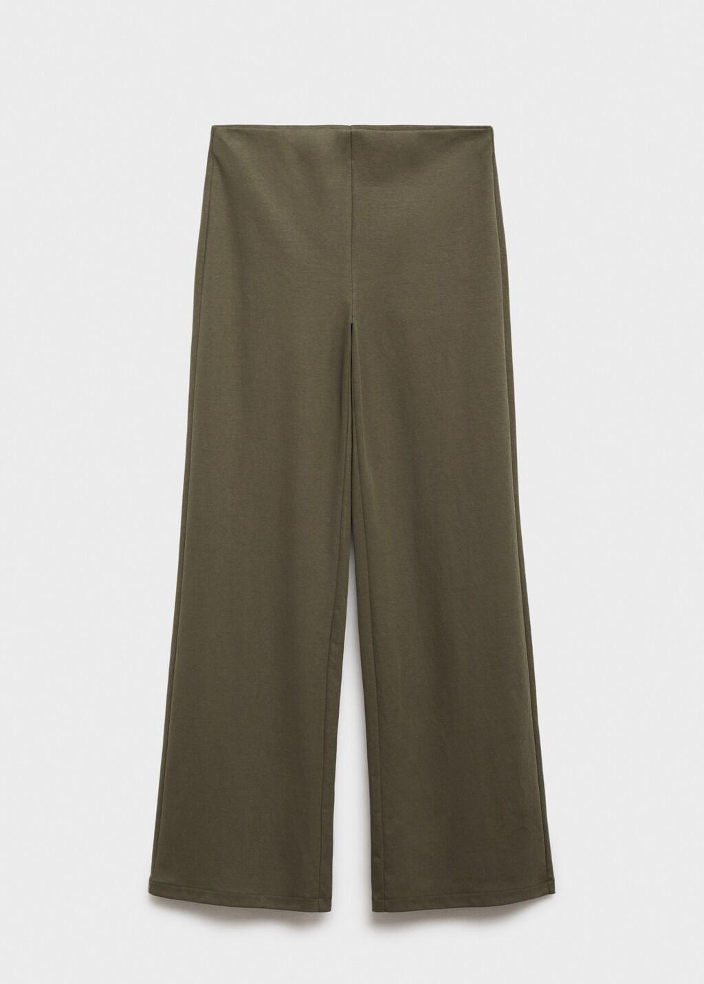 Khaki Straight-Fit Trousers With Elastic Waist, Beige - Khaki, large image number 12