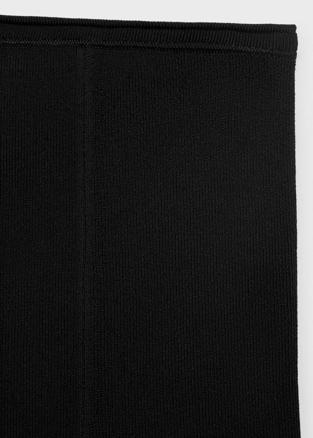 BLACK Strapless knitted top, , large image number 3