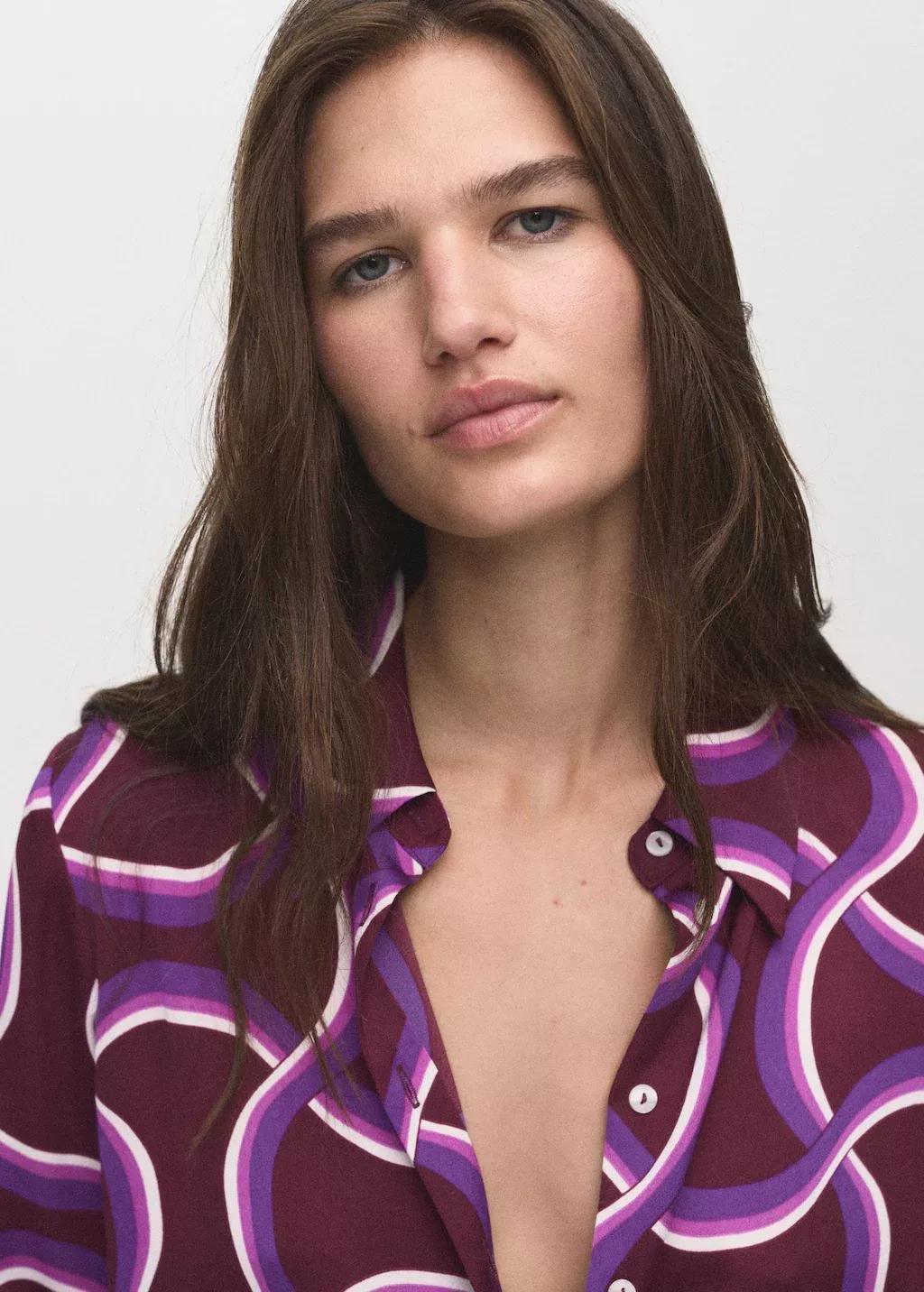 Purple Shirt With Abstract Print, , large image number 3