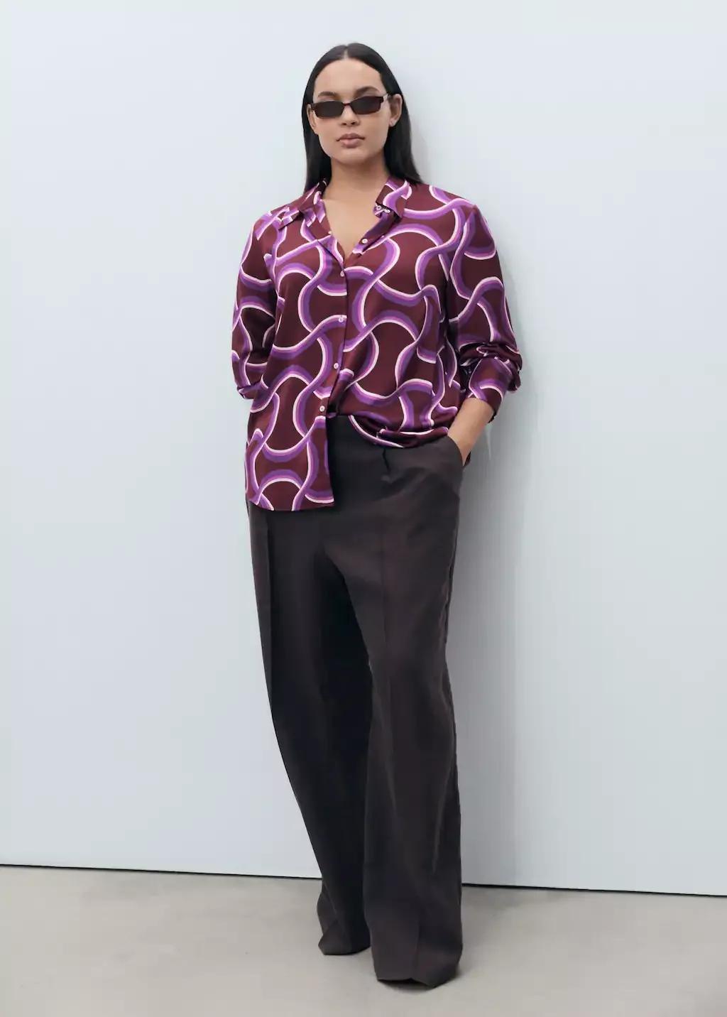 Purple Shirt With Abstract Print, , large image number 5
