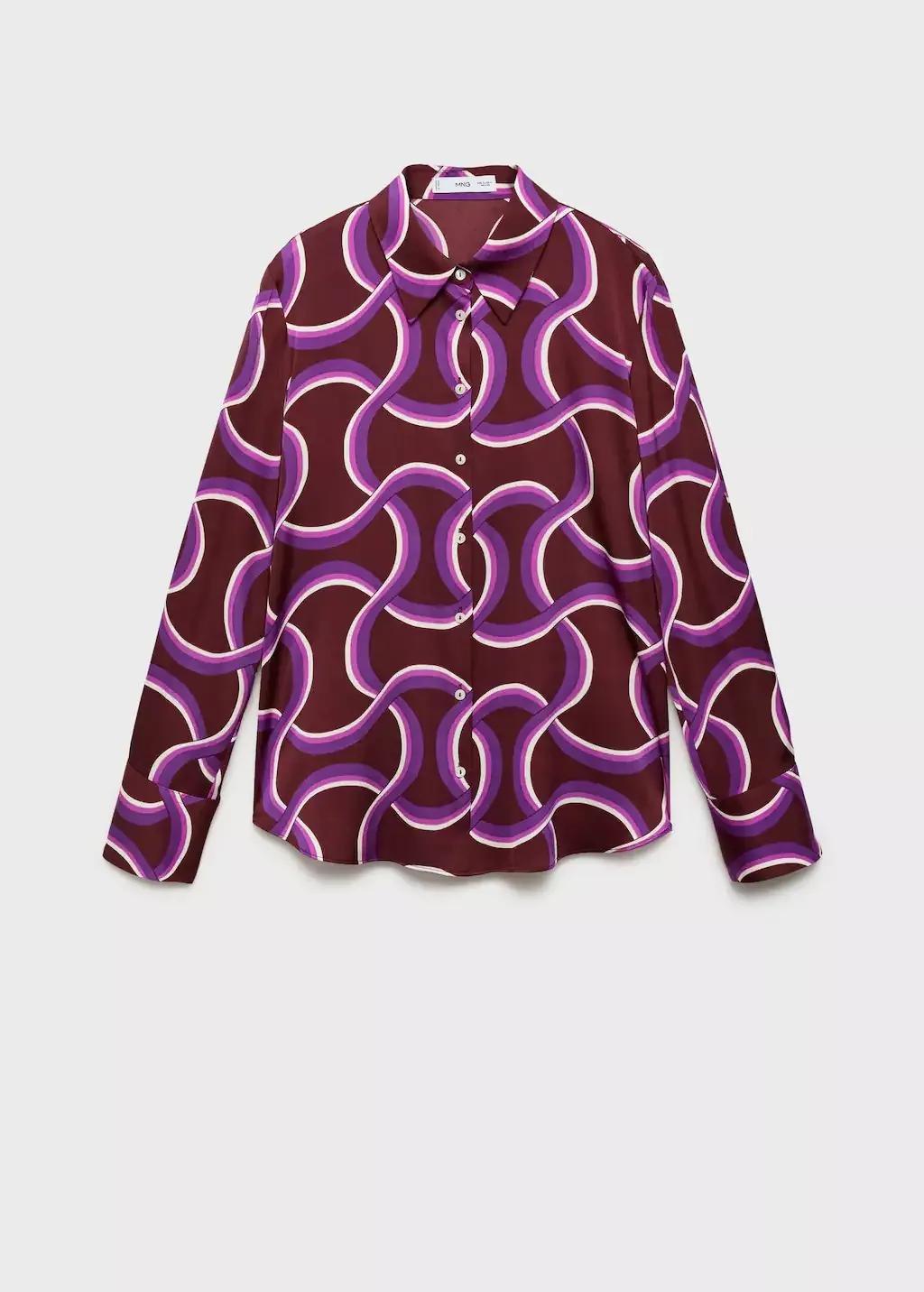 Purple Shirt With Abstract Print, , large image number 7