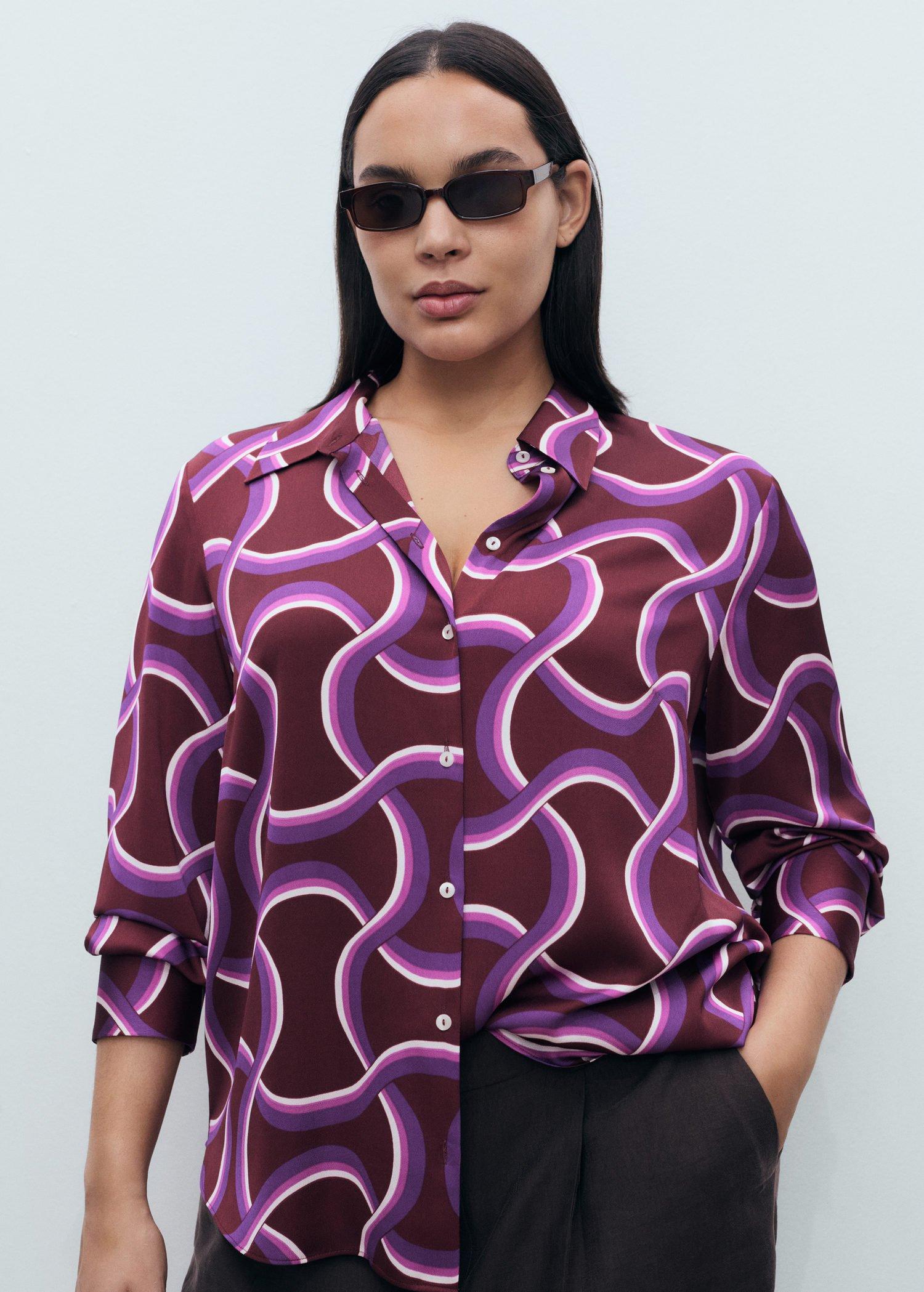 Purple Shirt With Abstract Print, , large image number 8