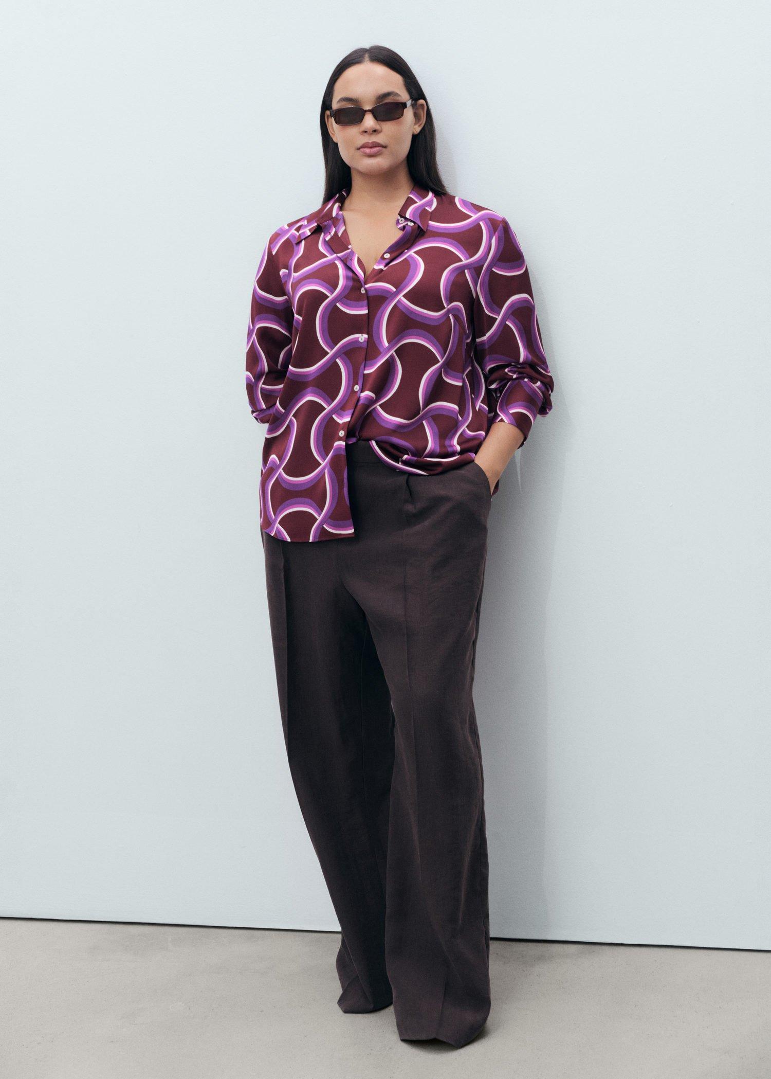 Purple Shirt With Abstract Print, , large image number 10