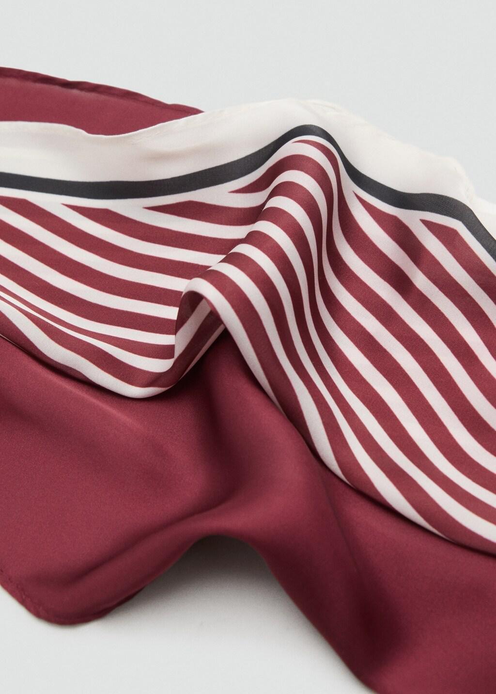 Red Combined Scarves, Set Of 2, Dark Red, large image number 6