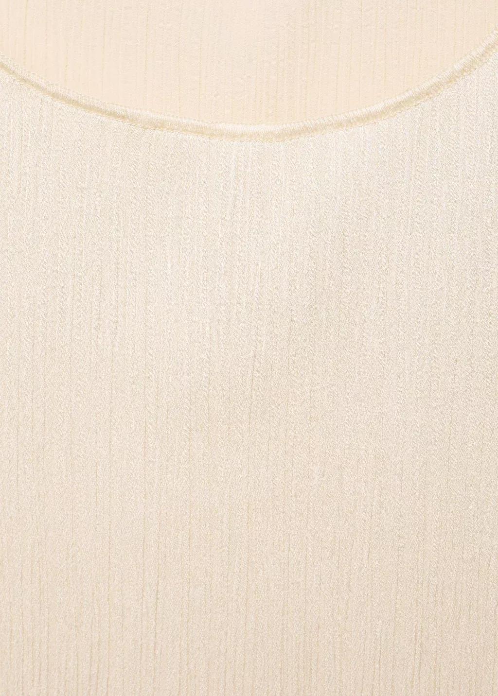 Beige Pleated knitted top, Light Beige, large image number 4