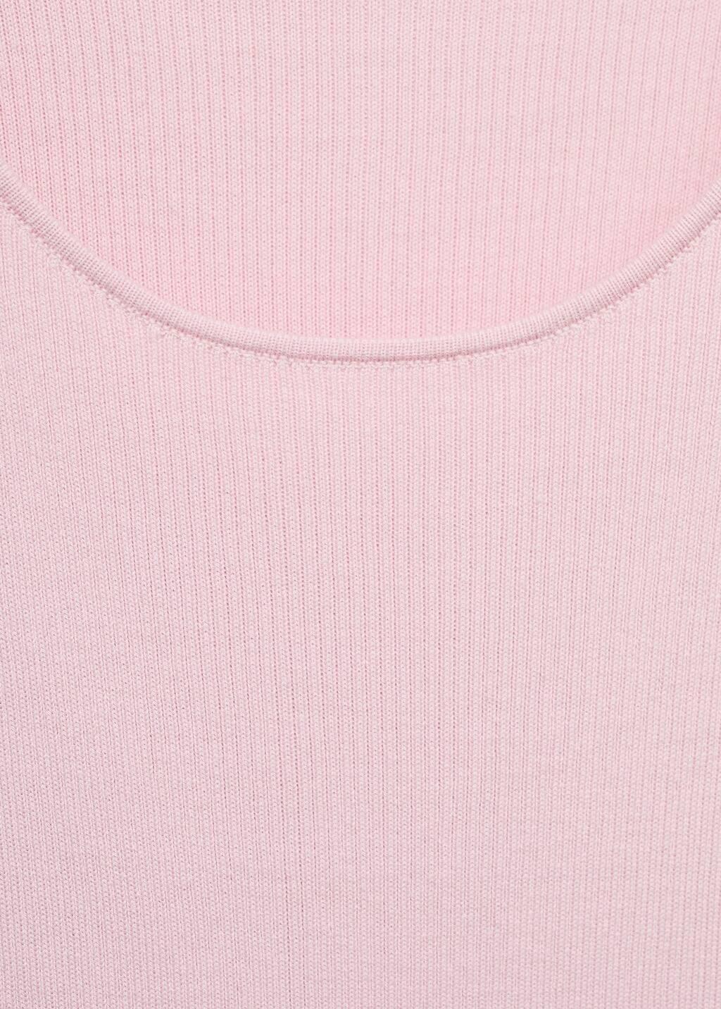 LT-PASTEL PINK Short-sleeved ribbed sweater, , large image number 1