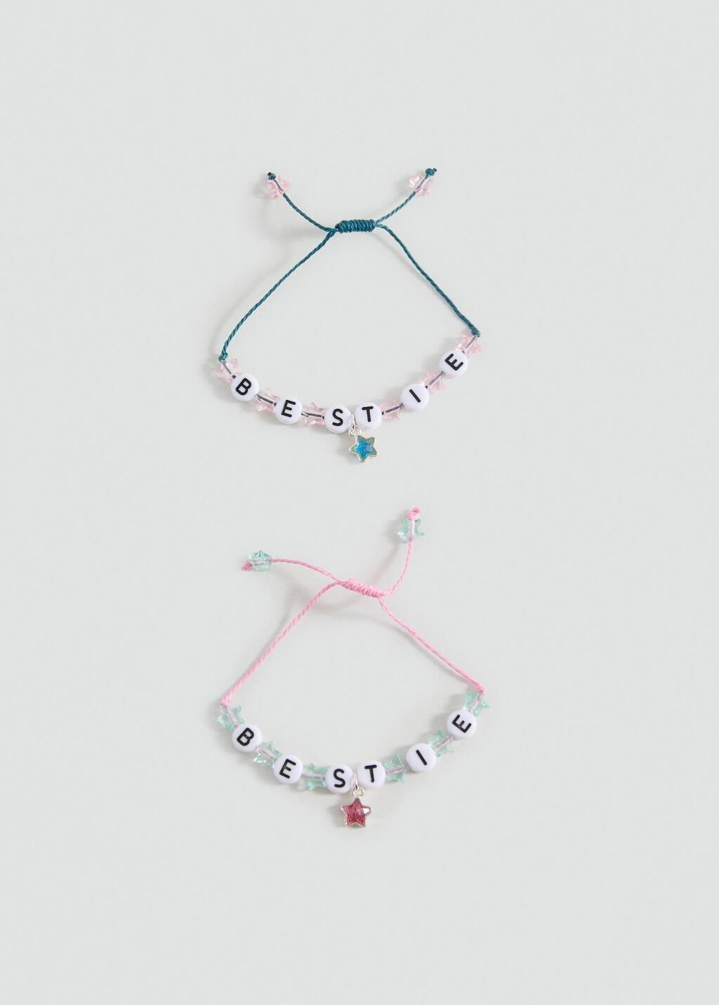 PINK Best Friends bracelet 2 set, Kids Girl, Pink, medium
