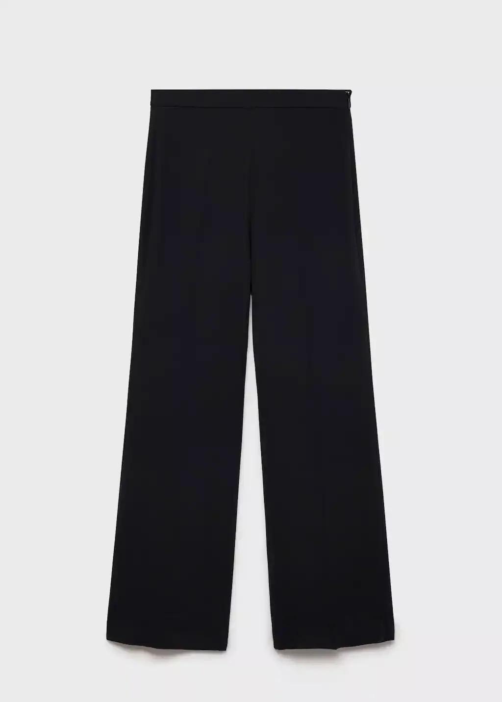BLACK Straight mid-rise suit trousers, , large image number 3