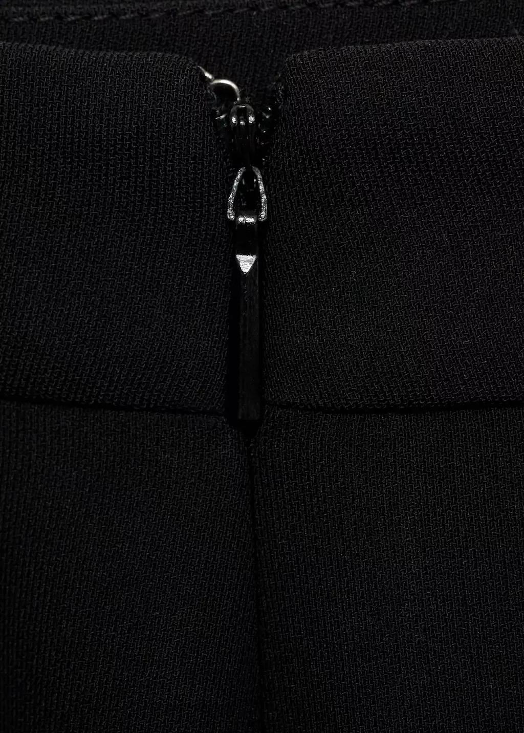 BLACK Straight mid-rise suit trousers, , large image number 6