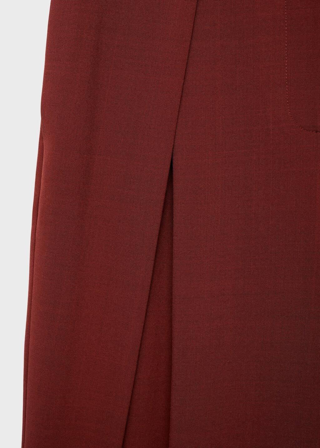 Orange Wide-Leg Pleated Suit Trousers, , large image number 5
