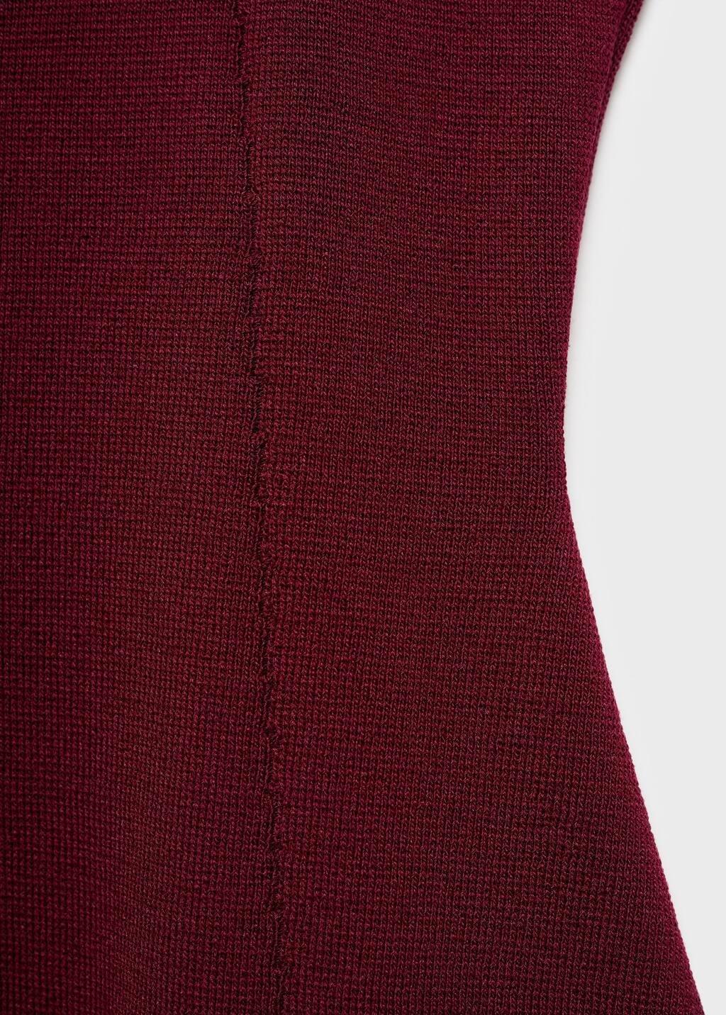 Red Flared Knit Top, , large image number 2