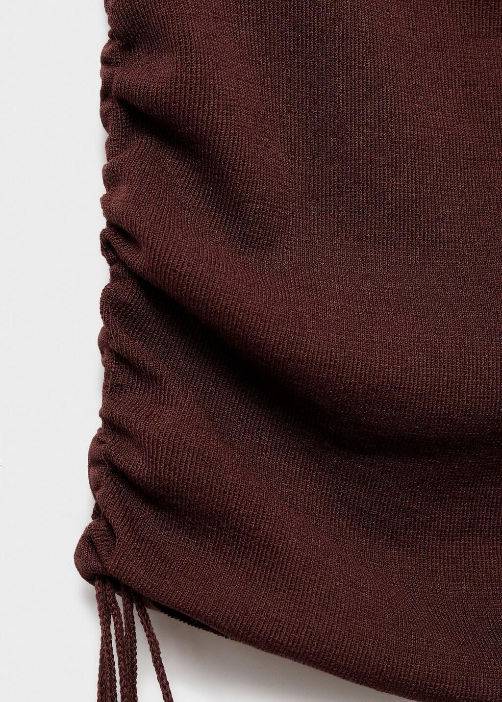 BROWN Gathered knit top, , large image number 11