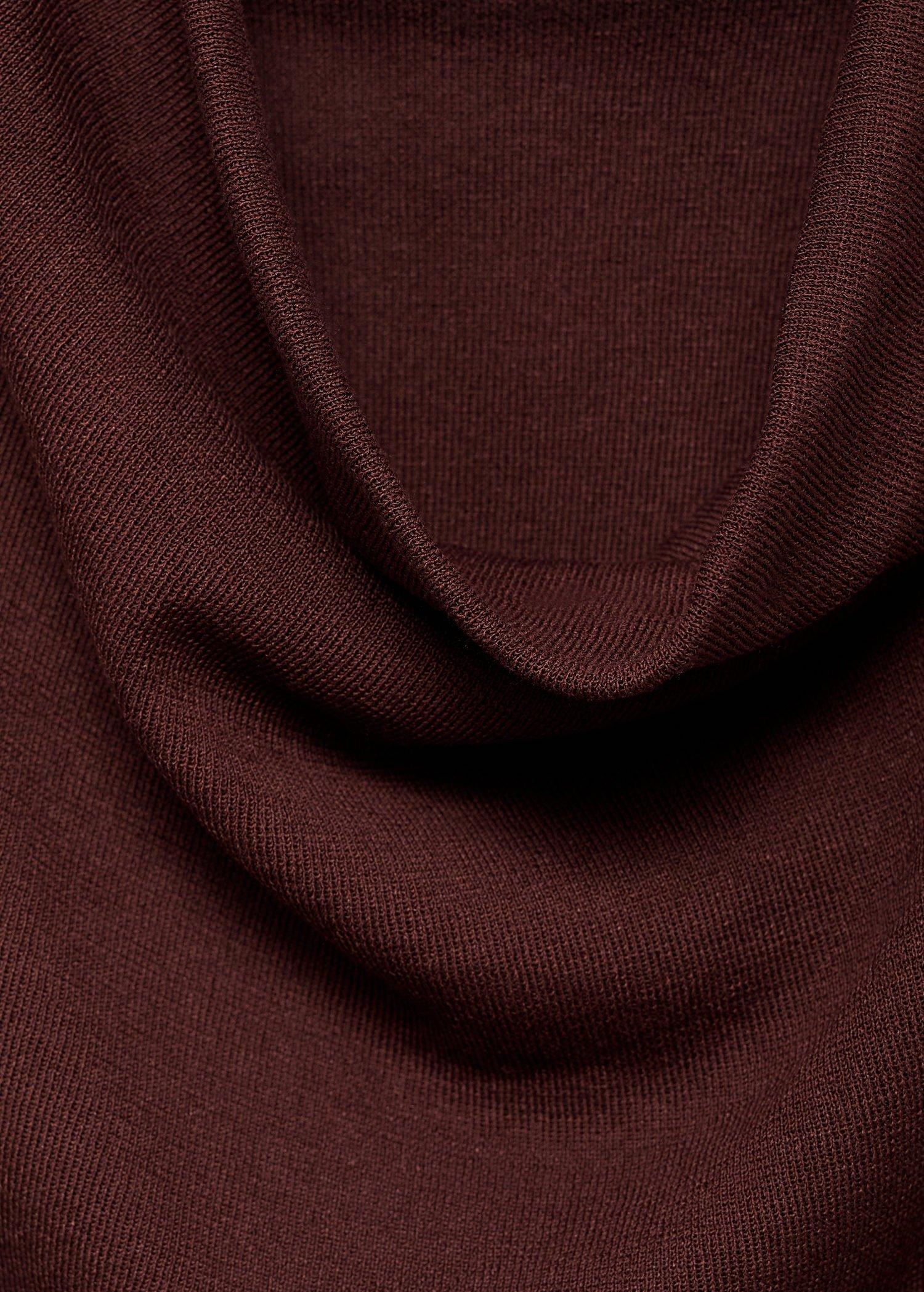 BROWN Gathered knit top, , large image number 12