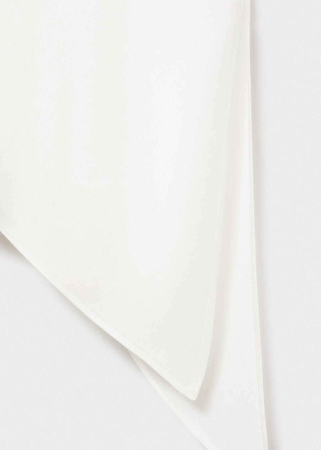 WHITE Asymmetrical satin top, White, medium