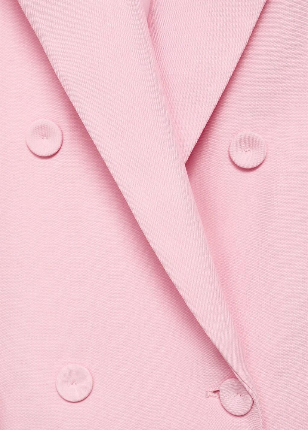 Pink Double-Breasted Suit Jacket, , large image number 3