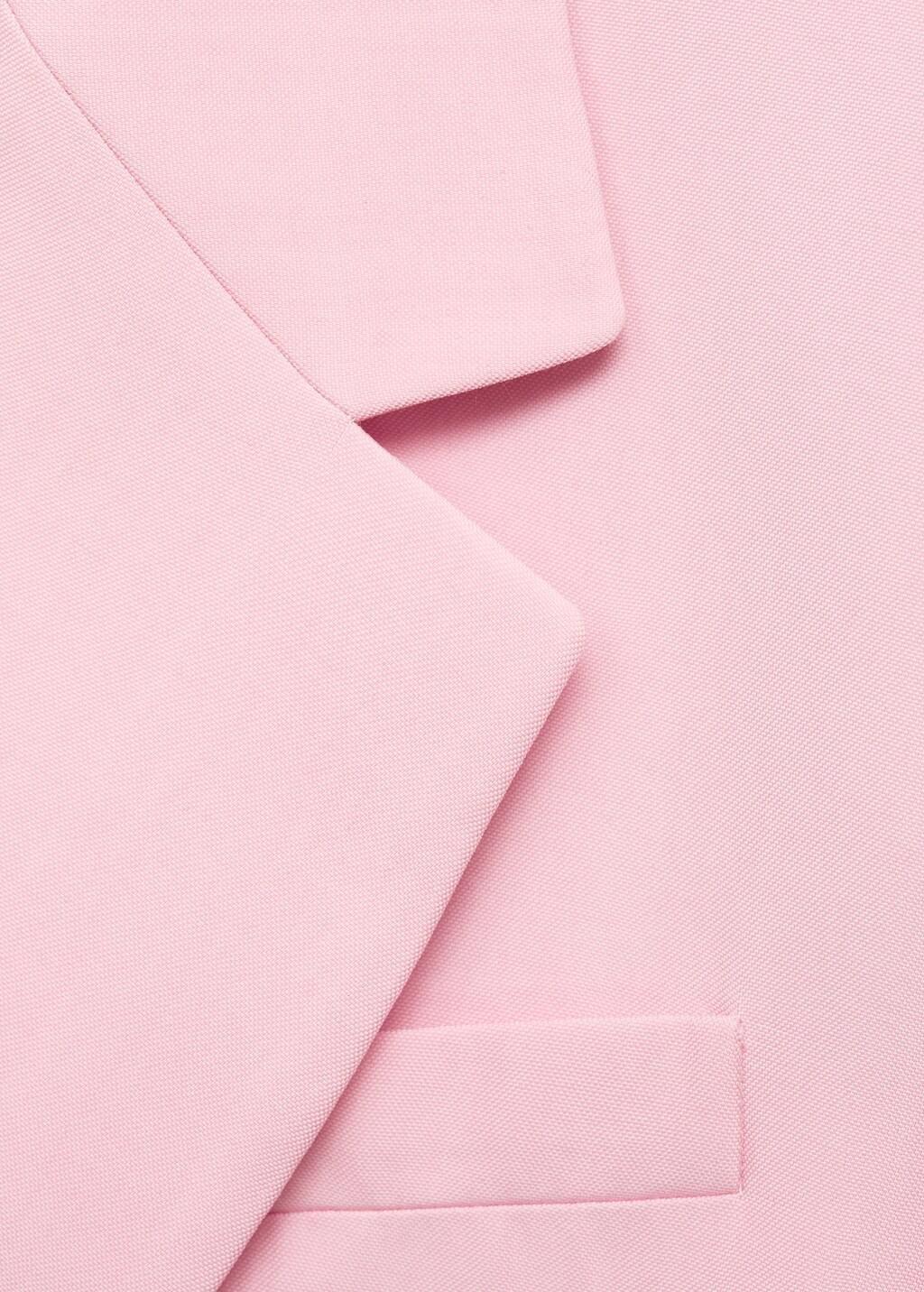 Pink Double-Breasted Suit Jacket, Pink, large image number 3