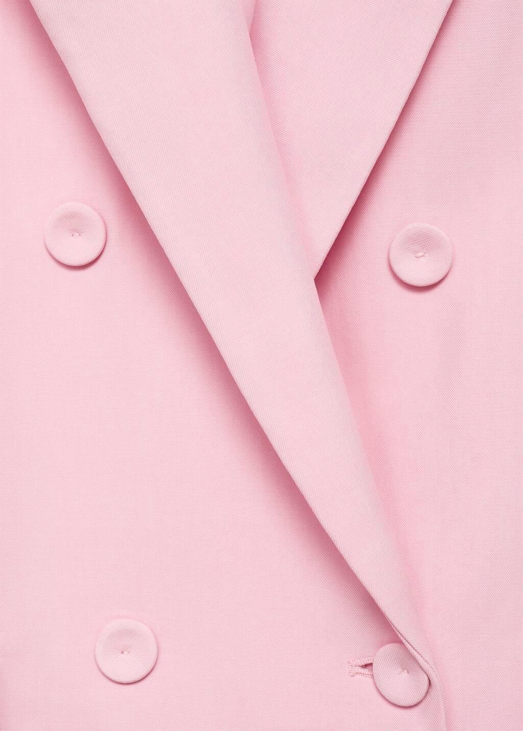 Pink Double-Breasted Suit Jacket, Pink, large image number 4