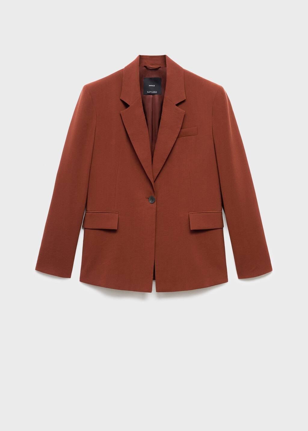 Orange Modal Suit Jacket, , large image number 3