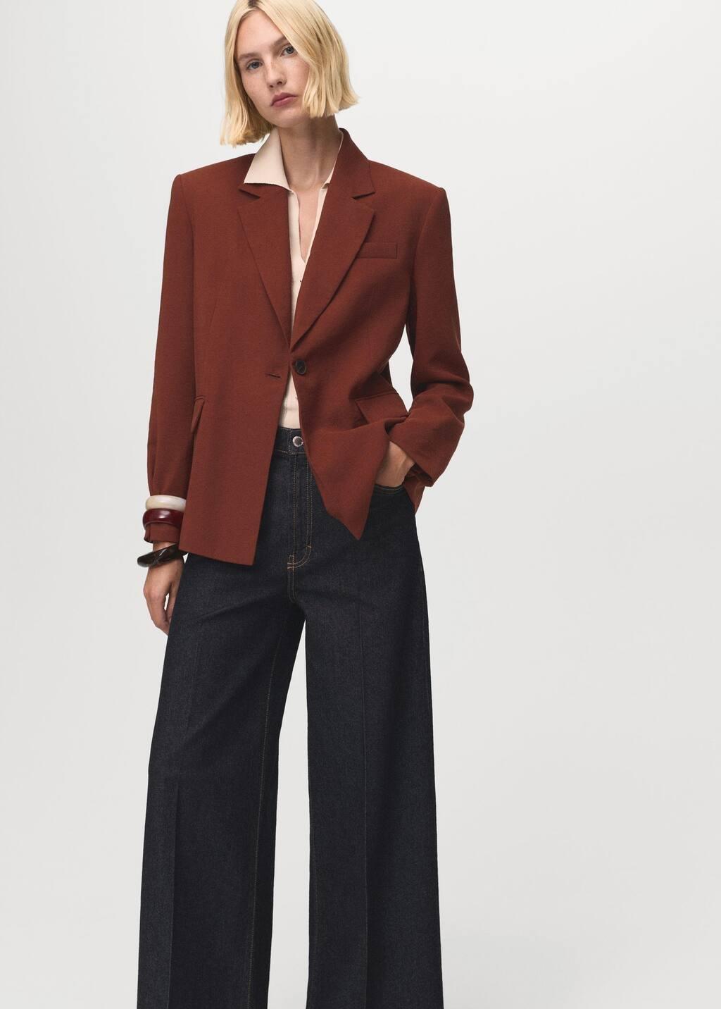 Orange Modal Suit Jacket, , large image number 4