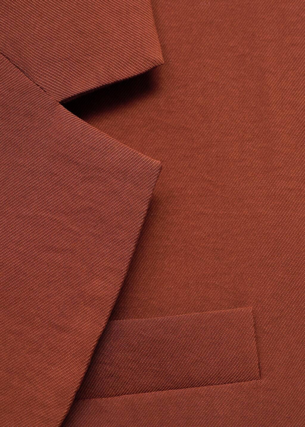 Orange Modal Suit Jacket, , large image number 5