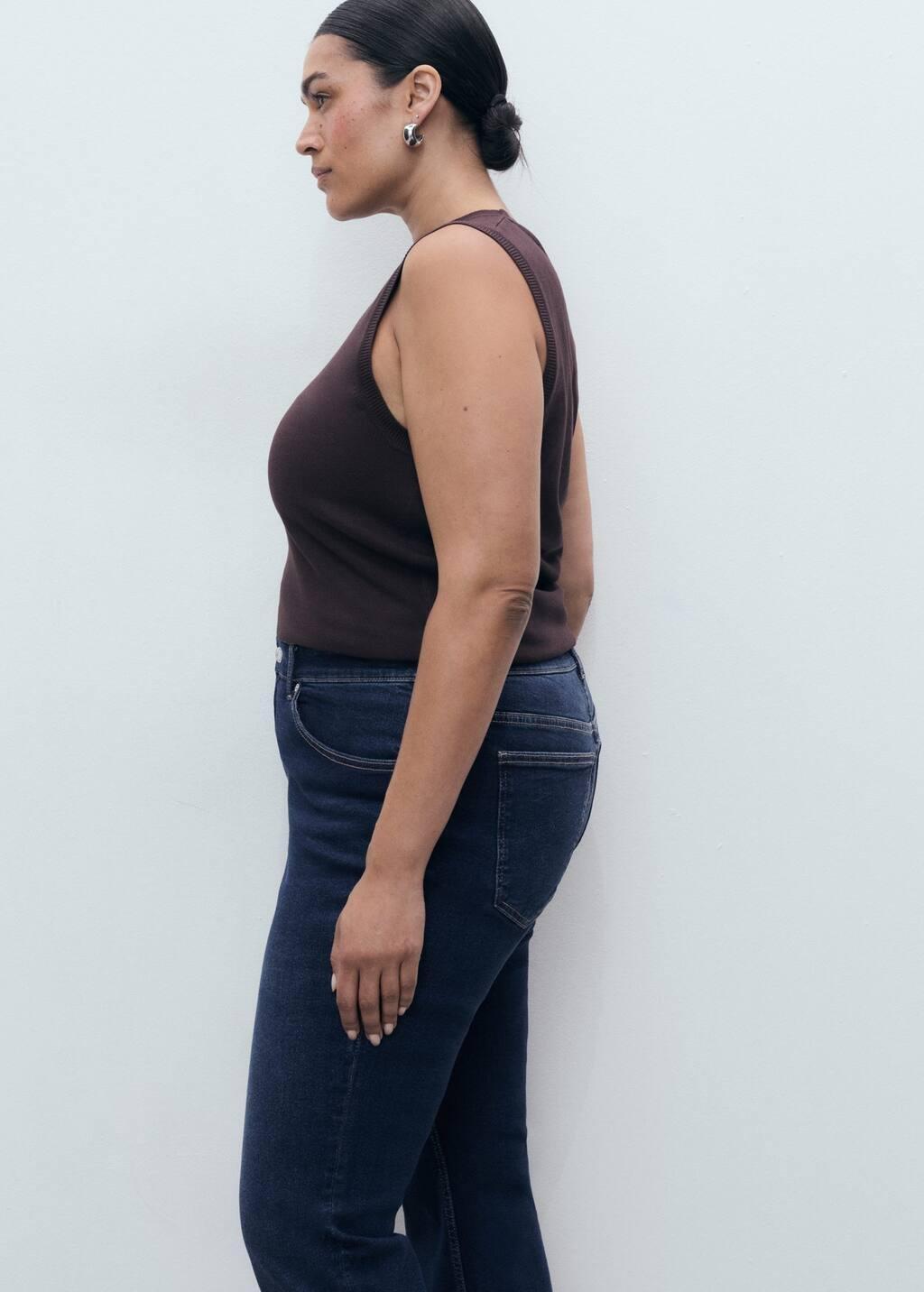 Blue Sienna Flared Cropped Jeans, 0201_TO, large image number 7