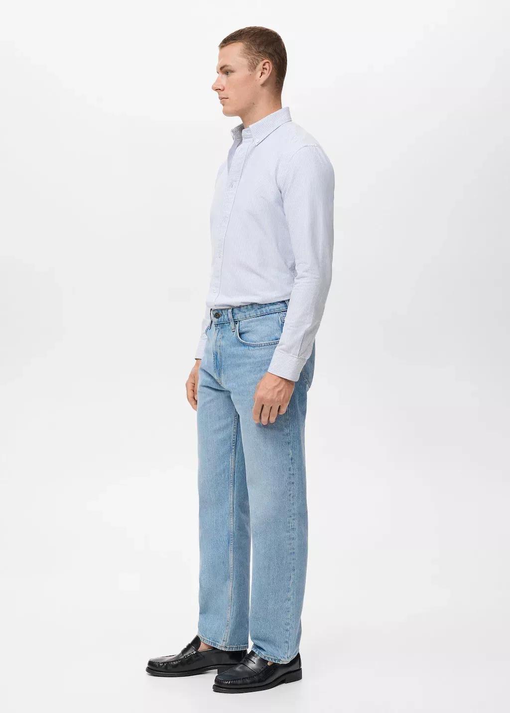 Blue Cotton Kodak Striped Shirt, Light-Pastel Blue, medium