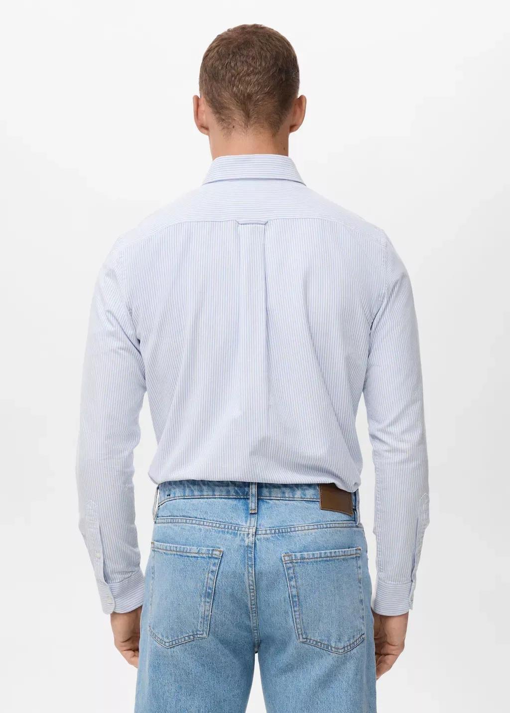 Blue Cotton Kodak Striped Shirt, Light-Pastel Blue, large image number 5