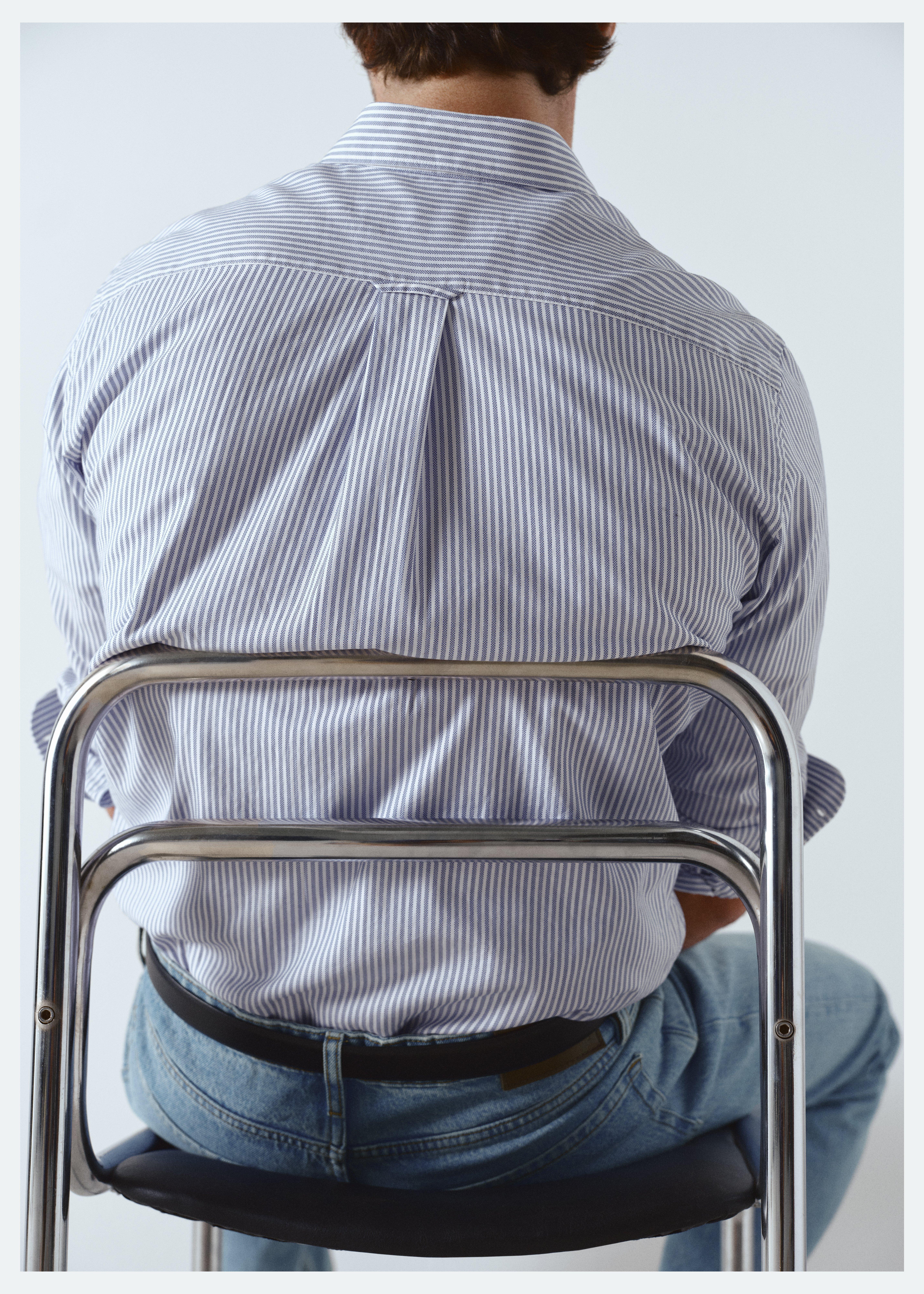 Blue Cotton Kodak Striped Shirt, Light-Pastel Blue, large image number 6