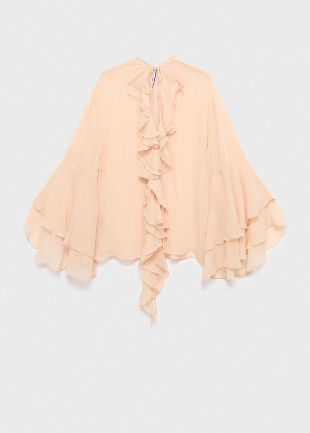 LT-PASTEL PINK Ruffled blouse with flared sleeves, Light-Pastel Pink, large image number 7