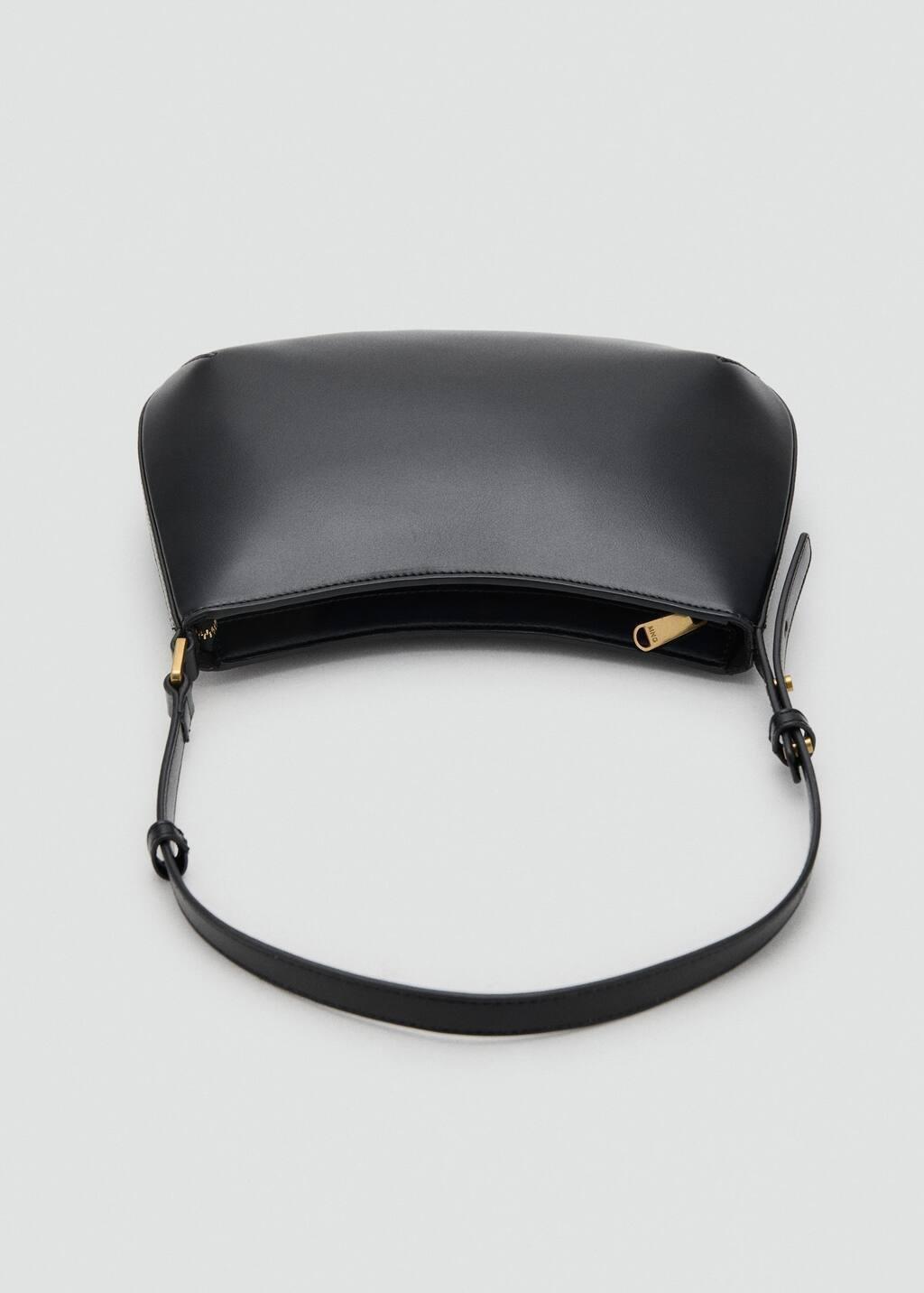 Black Oval Shoulder Bag, 0201_99, large image number 4