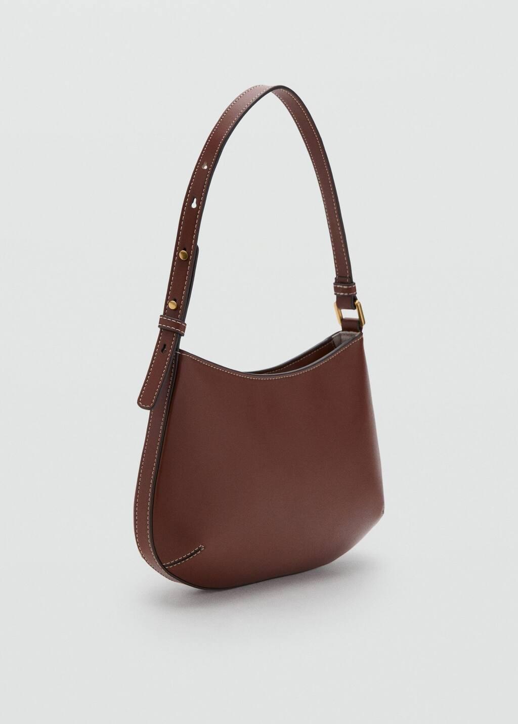 Brown Oval Shoulder Bag, Medium Brown, large image number 0
