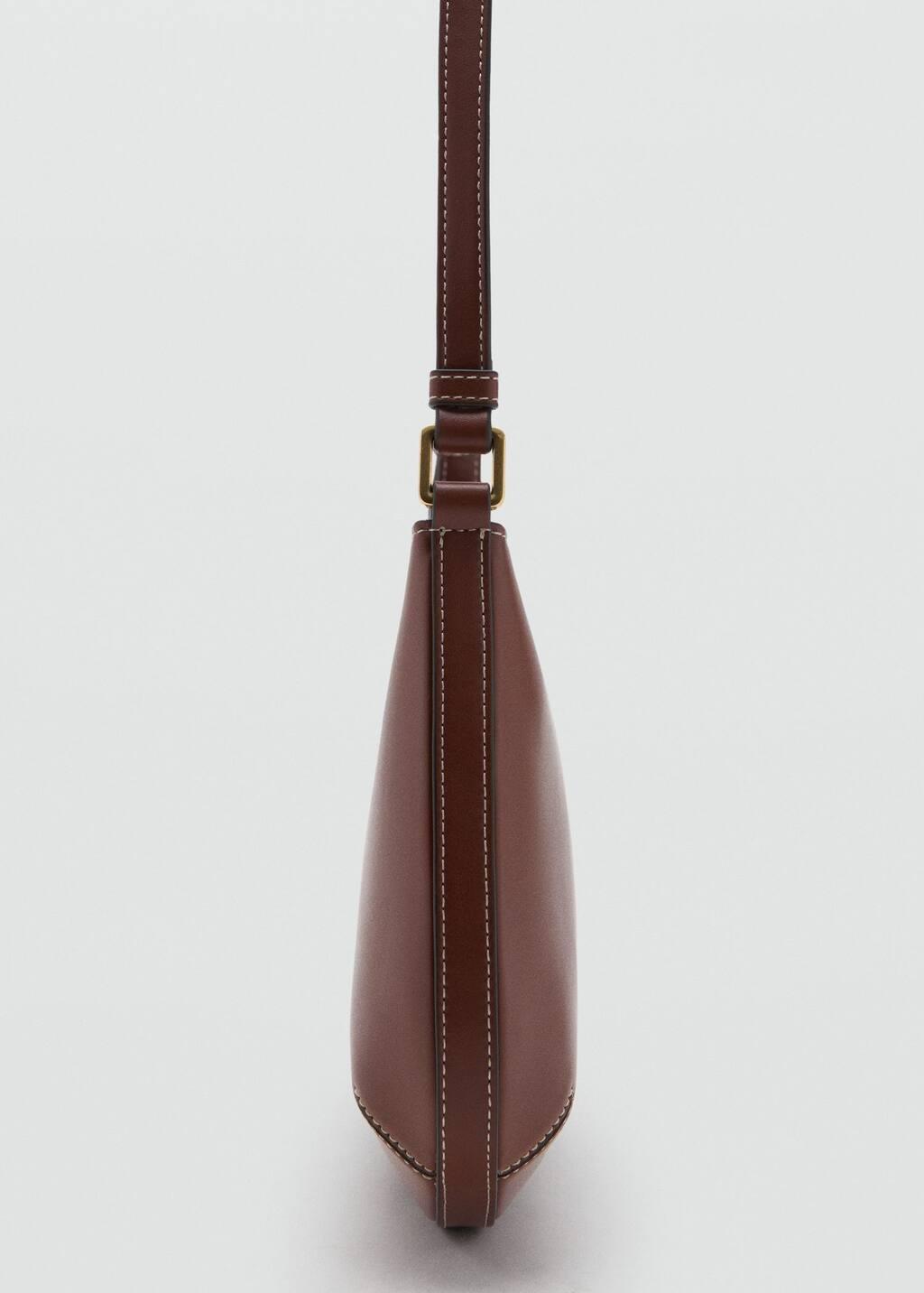 Brown Oval Shoulder Bag, Medium Brown, large image number 1