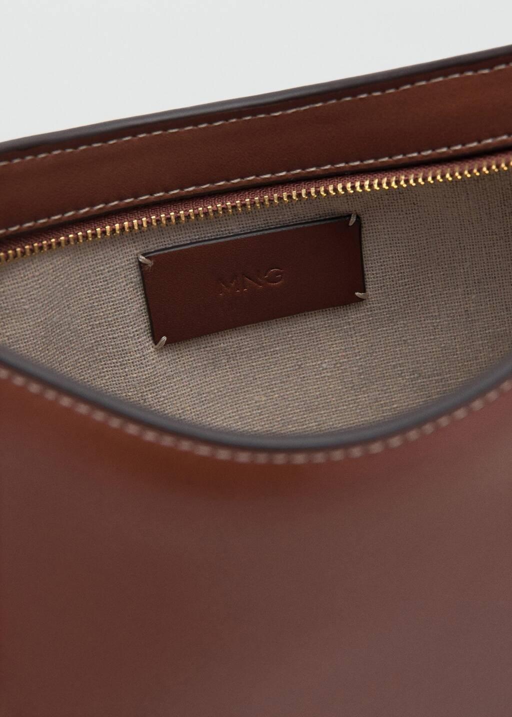 Brown Oval Shoulder Bag, Medium Brown, large image number 2