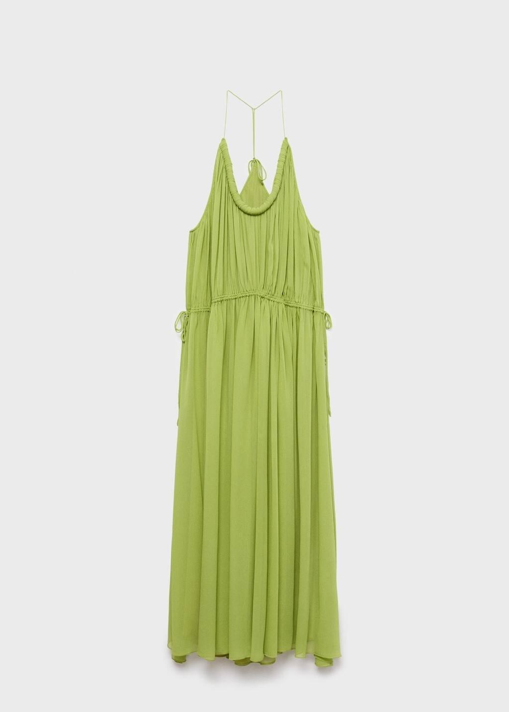 Green Oversized Pleated Dress, , large image number 3