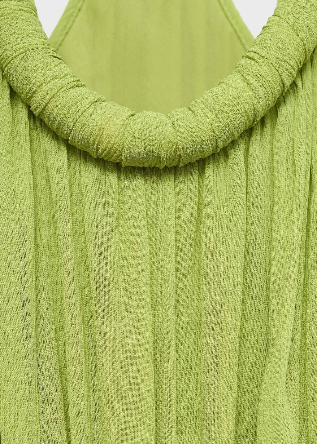 Green Oversized Pleated Dress, , large image number 5