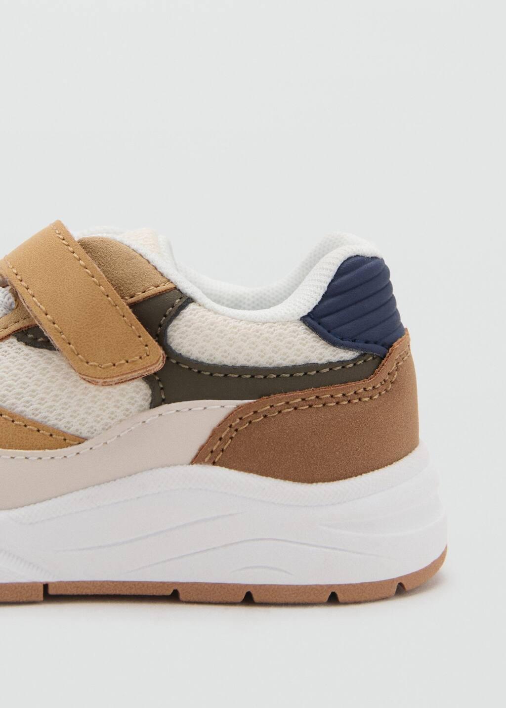Beige Velcro Fastening Mixed Sneakers, Baby Boy, Light Beige, large image number 1