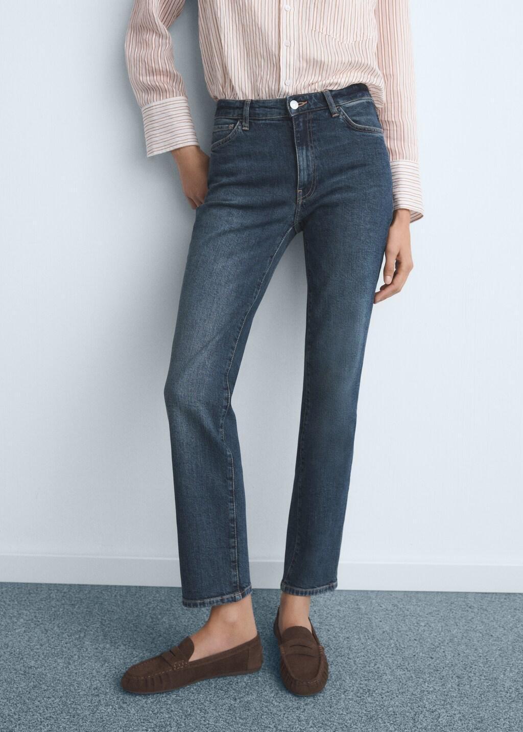 Blue Mid-Rise Slim-Fit Jeans, 0201_TO, large image number 3