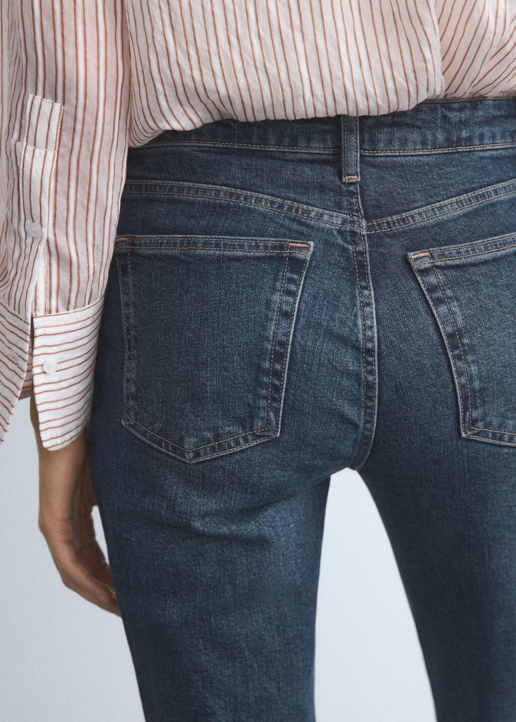 Blue Mid-Rise Slim-Fit Jeans, 0201_TO, large image number 4