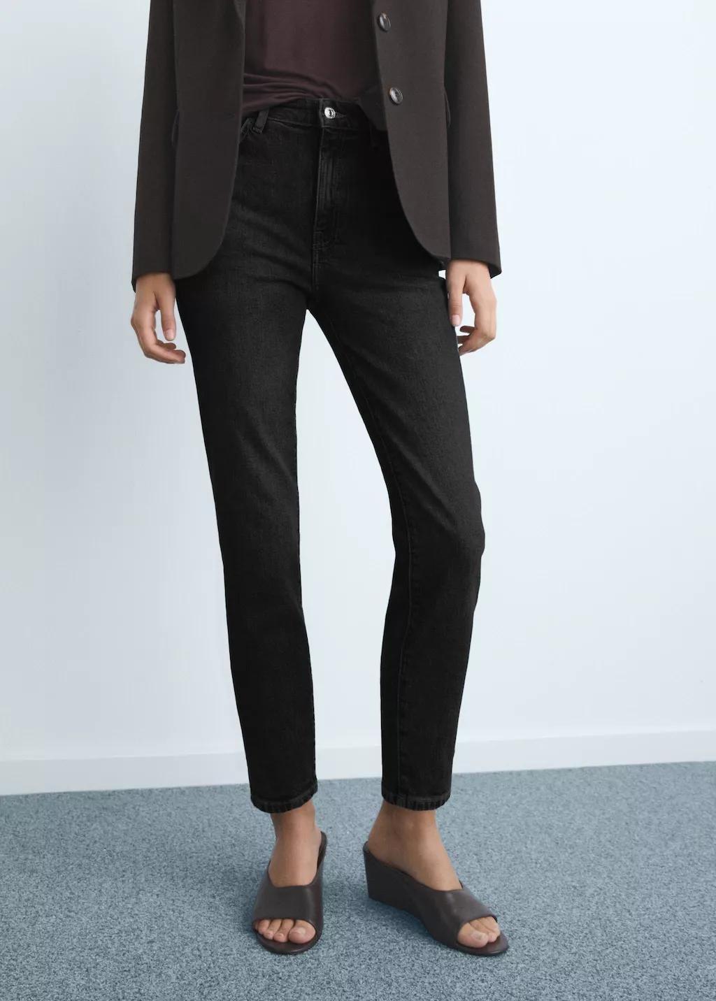 Grey Claudia Slim-Fit Cropped Jeans, , large image number 3