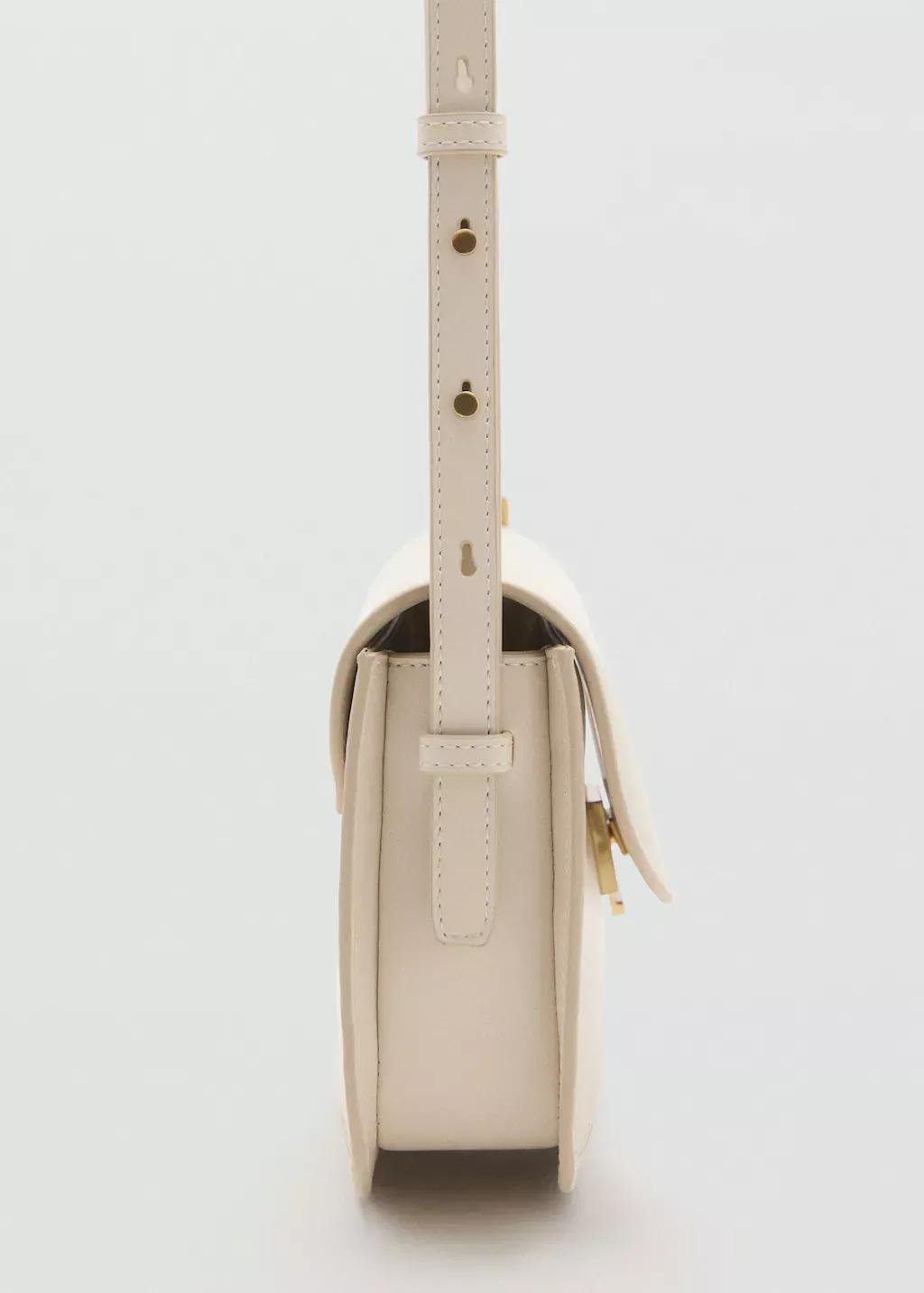 White Crossbody Bag With Flap, Natural White, large image number 1