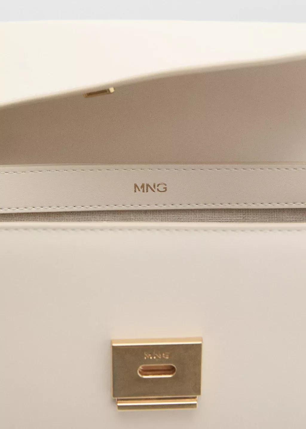 White Crossbody Bag With Flap, Natural White, large image number 2