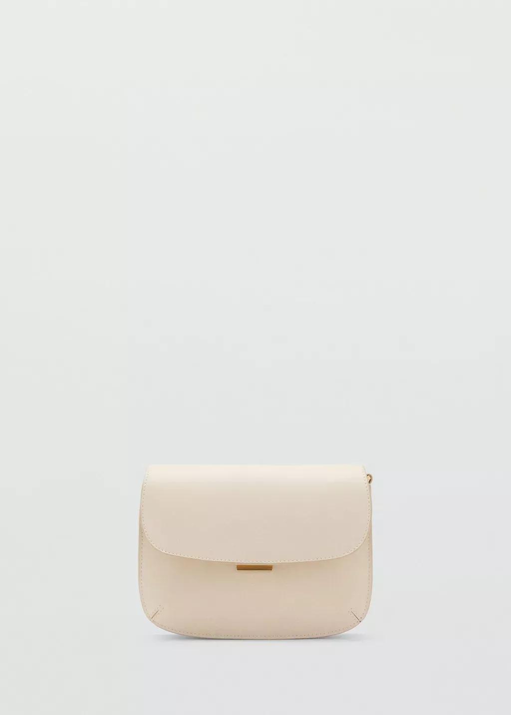 White Crossbody Bag With Flap, Natural White, large image number 3