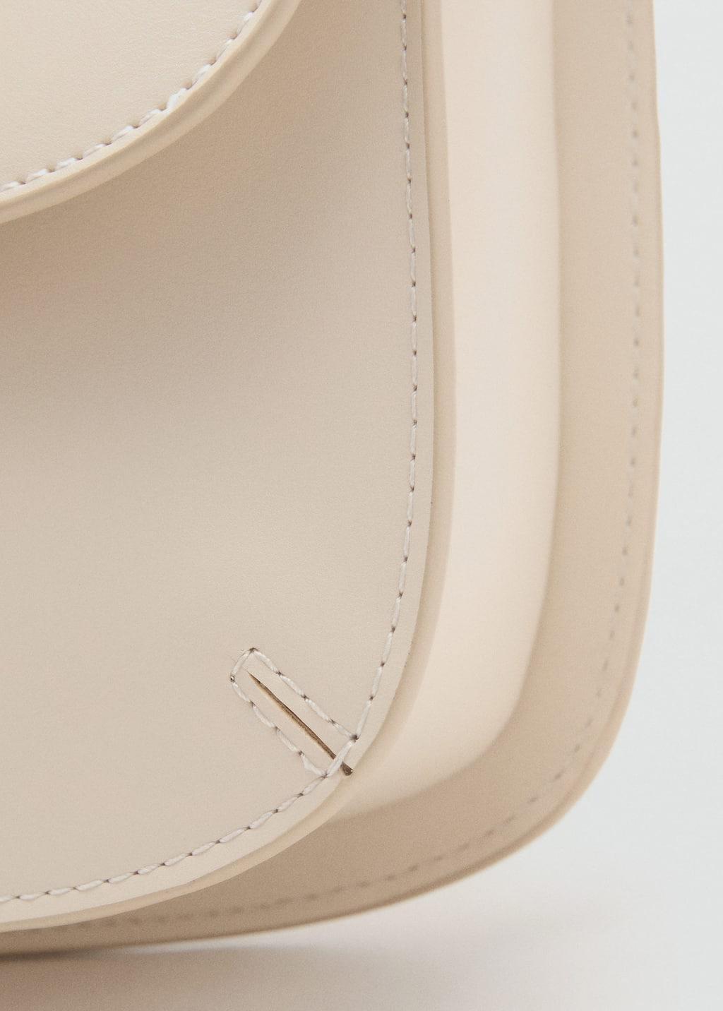 White Crossbody Bag With Flap, Natural White, large image number 4