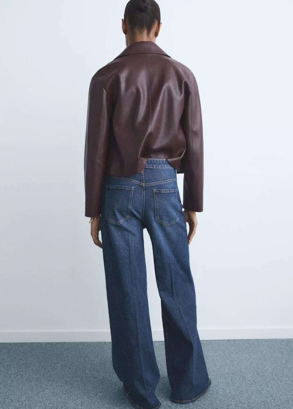 Blue High-Waisted Wide-Leg Jeans, , large image number 6