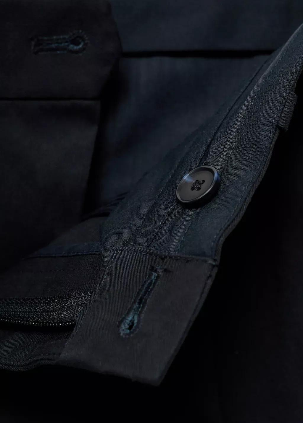 Navy Regular Fit Cotton Cargo Trousers, Navy, large image number 1