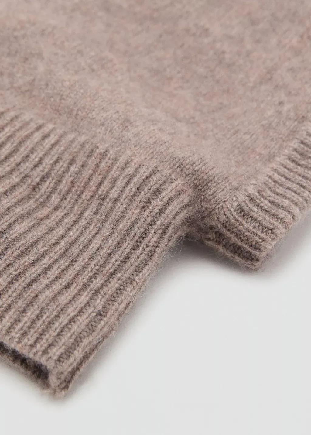 Brown Cashmere Wool Blend Balaclava, Medium Brown, medium
