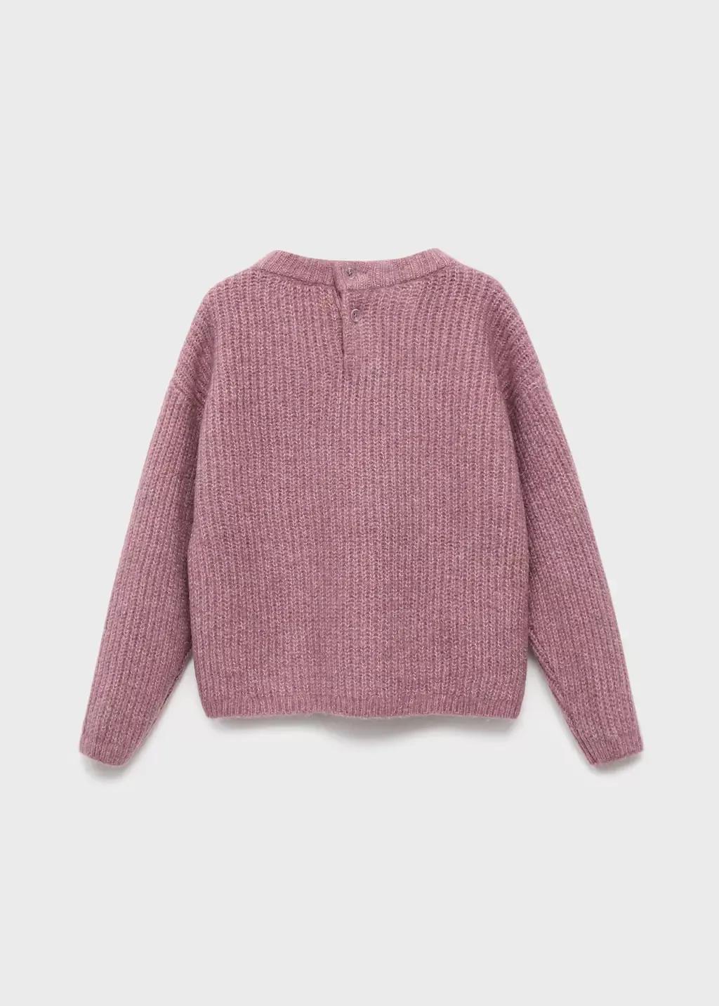 Red Knitted Ribbed Sweater, Baby Girls, Dark Red, large image number 1