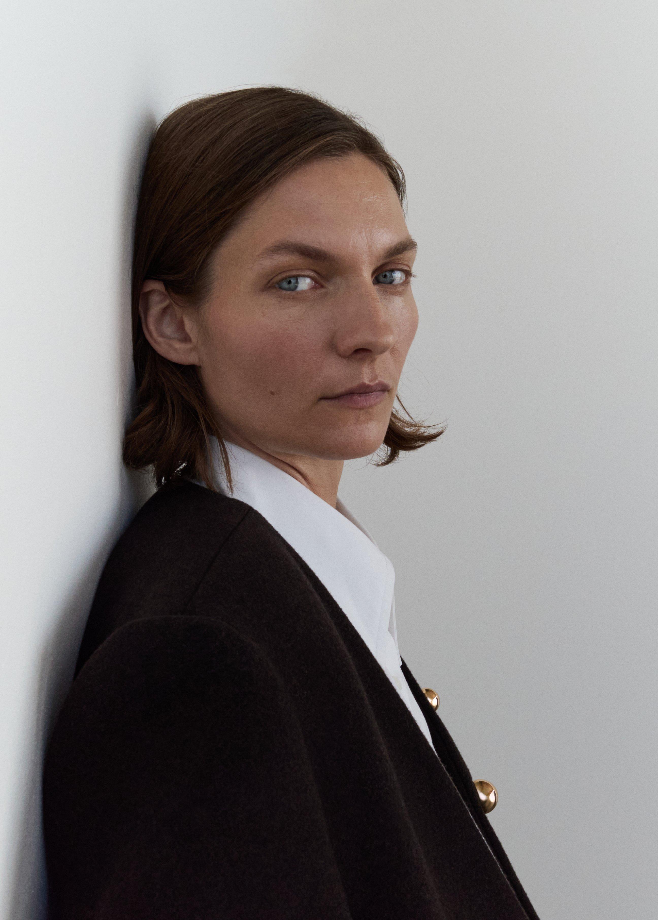 Brown Wool Overcoat, Dark Brown, large image number 1