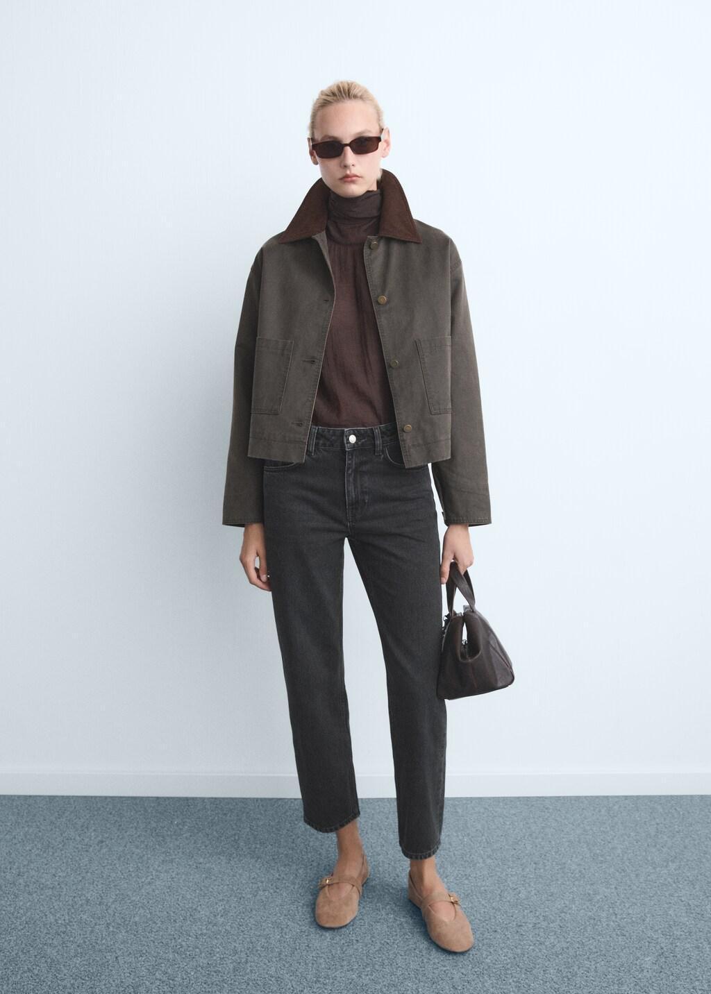 Grey Mid-Rise Straight Jeans, Open Grey, large image number 0