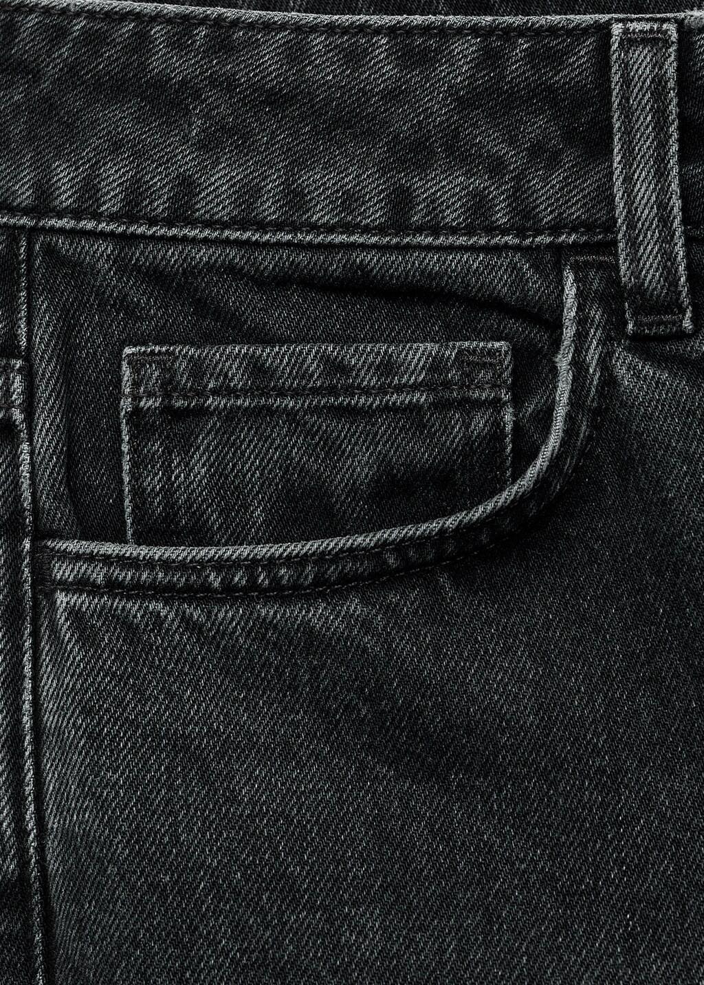 Grey Mid-Rise Straight Jeans, Open Grey, large image number 5